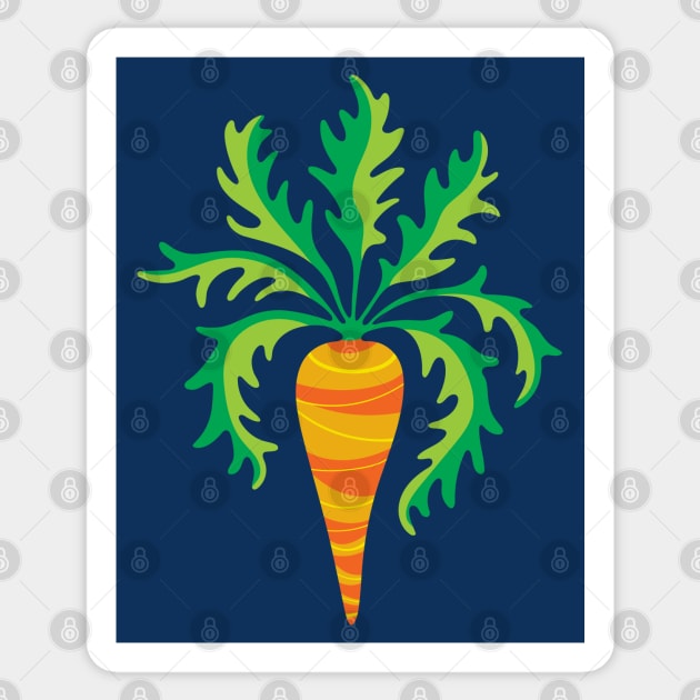 CRAZY CARROT Fun Healthy Vegetable Veggie Orange Green - UnBlink Studio by Jackie Tahara Sticker by UnBlink Studio by Jackie Tahara